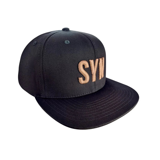 SYNDICATE SNAPBACK CAP BLACK GOLD 6 panel Unisex 56-62 casual outdoor cycling baseball running casual cap Men's