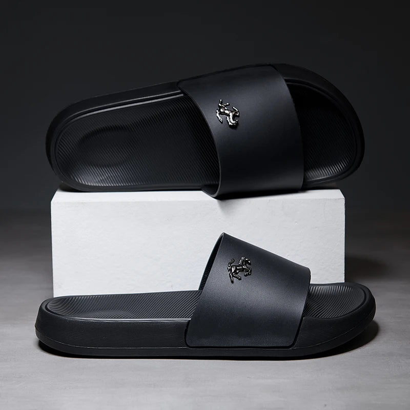 Men's Slide Sandals Soft Comfortable Non-Slip Slippers Indoor Outdoor Bathroom Beach Shoes Quick-Dry EVA Platform Lightweight