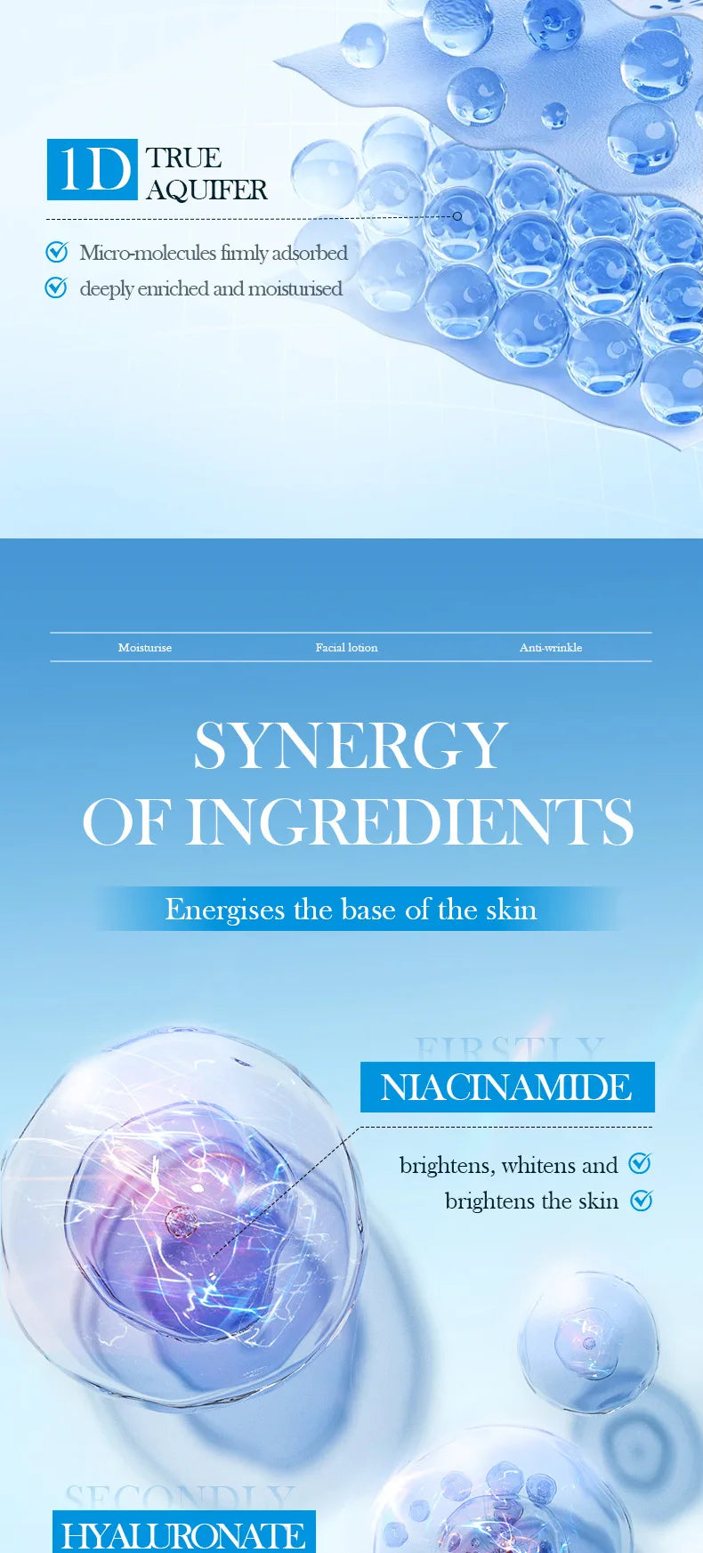 5pcs SADOER 8D Hyaluronic Acid Face Mask Anti Wrinkle Facial Moisturizing Nourishing Firming Hydrating Facial Mask Skin Care