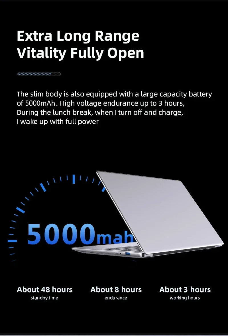 14.1-inch Portable Windows 11 Gaming Laptop Computer PC Intel Core i9-8950HK  Notebook 16GB RAM 1TB SSD Office Study Laptops PC