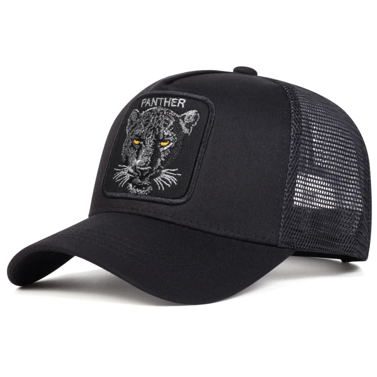 Unisex PANTHER Embroidery Baseball Net Caps Spring and Summer Outdoor Adjustable Casual Hats Sunscreen Hat