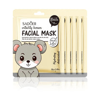5pcs SADOER Cartoon Fresh Fruit Facial Mask Anti Wrinkle Moisturizing Soothing Brightening Hydrating Face Mask Skin Care
