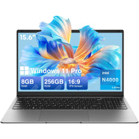 15.6 "Thin & Portable Laptop Computer Intel Celeron N4000 8GB RAM 256GB SSD FHD 1920x1080 16:9 Display For Work And Study