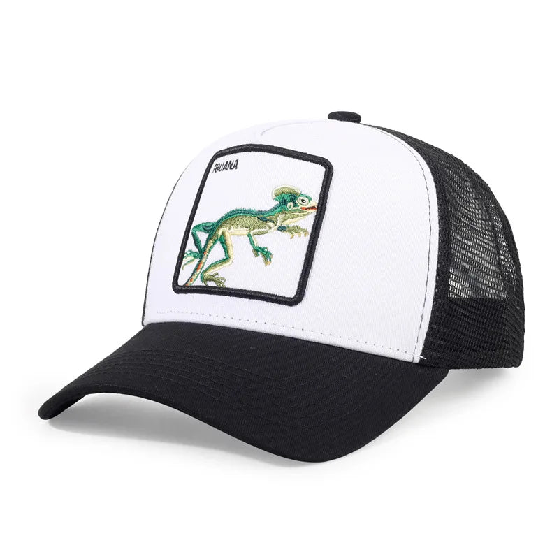 2025 New Design Animal Baseball Cap Good Quality Embroidery Fish Bird Turtle Visor Hats Sun Protection Mesh Hats