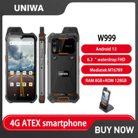UNIWA W999 ATEX Explosion Rugged Smartphone Waterproof Walkie Talkie Helio G99 8GB+128GB 6.3“ FHD 4400mAh  Andriod 13 Cell Phone