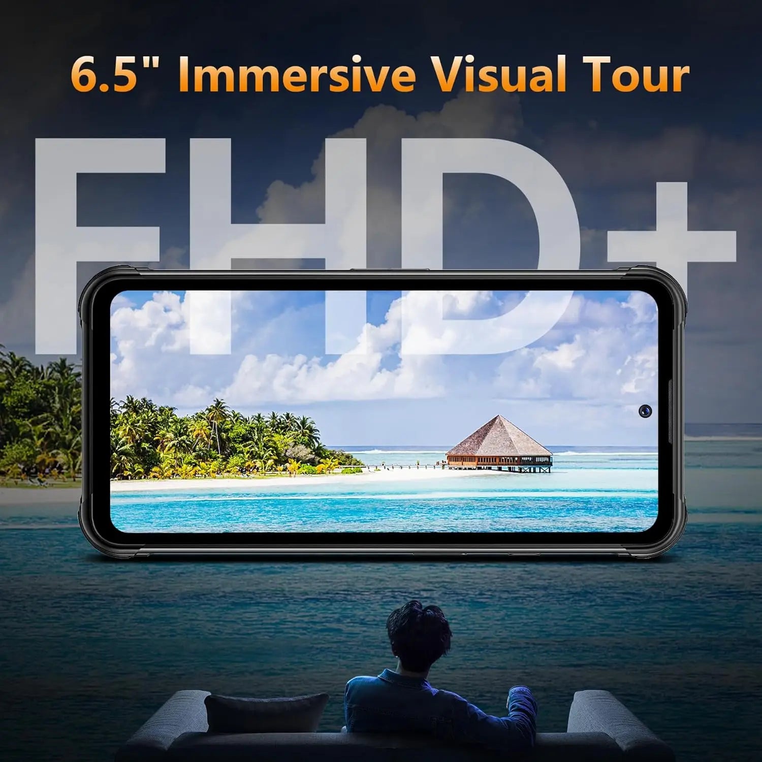 CUBOT Kingkong Power Outdoor Smartphone Android13,16GB+256GB,10600mAh(33W)/6.5”/48MP+20MP Night Vision,IP68/Dual 4G SIM/NFC/GPS