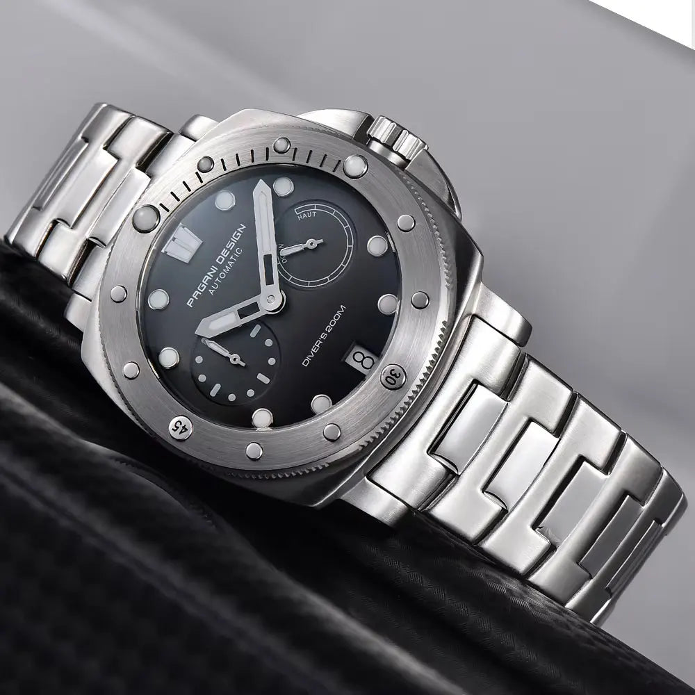 PAGANI Design New Men Automatic Mechanical Watches Diver Watch For Top Brand Luxury 200M Waterproof AR Sapphire Watch for Men