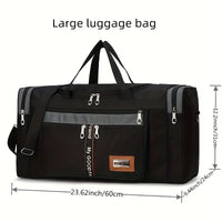 Large Capacity Multifunctional Nylon Luggage Bag Foldable Portable Travel Duffel for Men Business Trip Clothing Storage