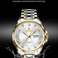 POEDAGAR Luxury Casual Man Watch Waterproof Luminous Date Week Quartz Men's Watches Stainless Steel Fashion Sport Men Wristwatch