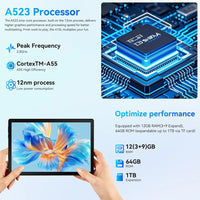 URAO A10L Android 14 Tablet 10.1-inch 12GB RAM 64GB ROM Octa-Core 5G WiFi with Keyboard Mouse Touch Pen Headset Case Tablet Kit