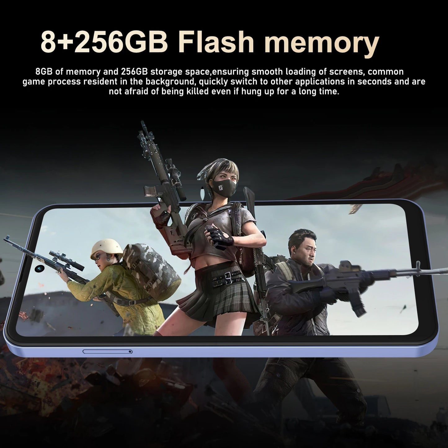 Smartphone Android,6.56 inch,8+256GB ROM,4G Network,Mobile phones,Dual SIM,13+16MP Camera,Cellphones