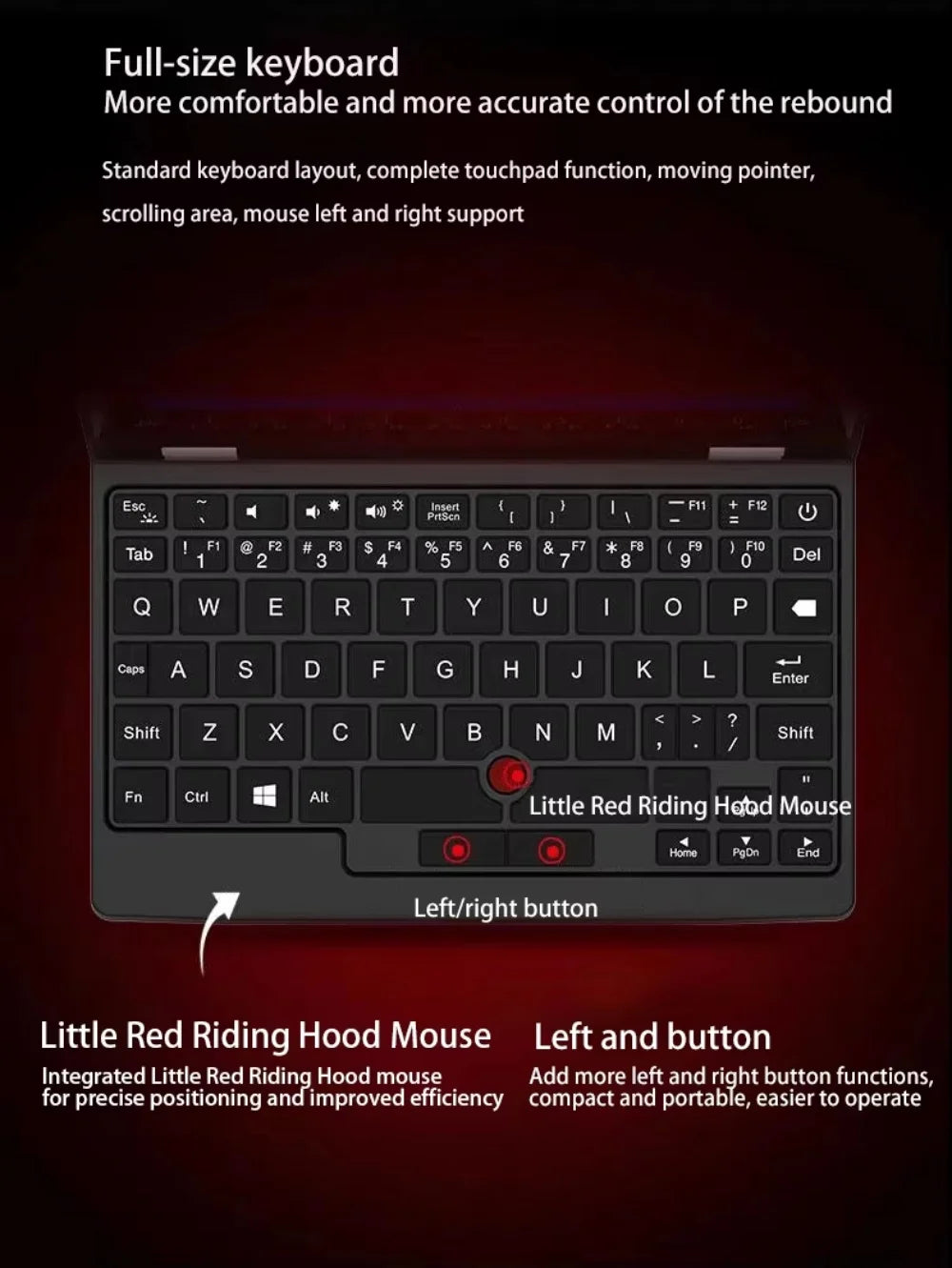 7 Inch Mini Laptop Intel N95 Notebook Touch Screen Portable Netbook Windows 11 Mini PC Micro Computer Bluetooth 4.2 16GB 1TB