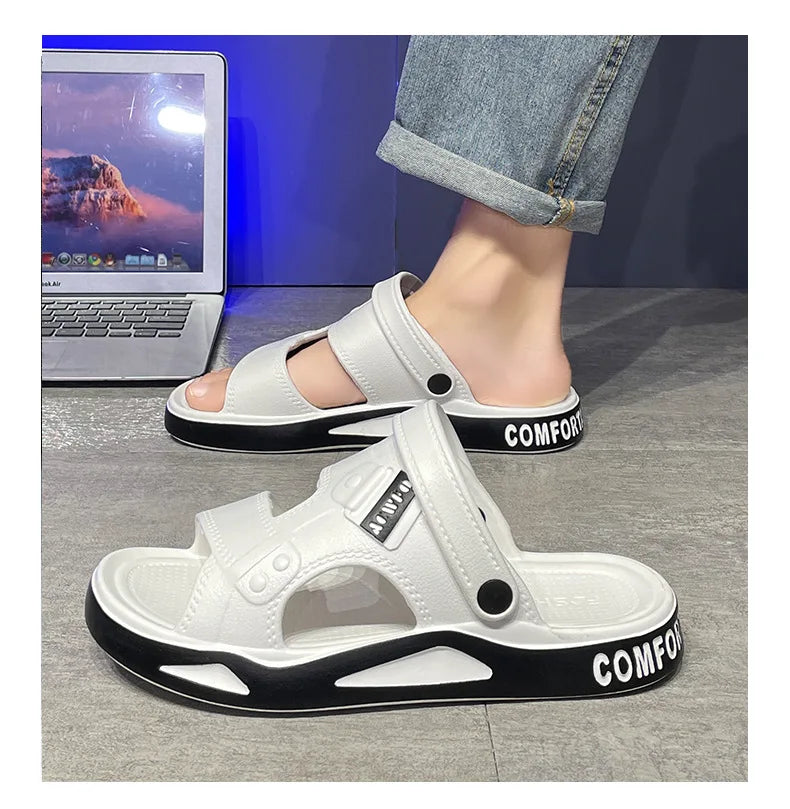 Summer Eva Sandals for Men Fashion Slippers Indoor Lightweight Soft Anti-slip Flats Men's Sandals Outdoor Beach Open-toe Sandals