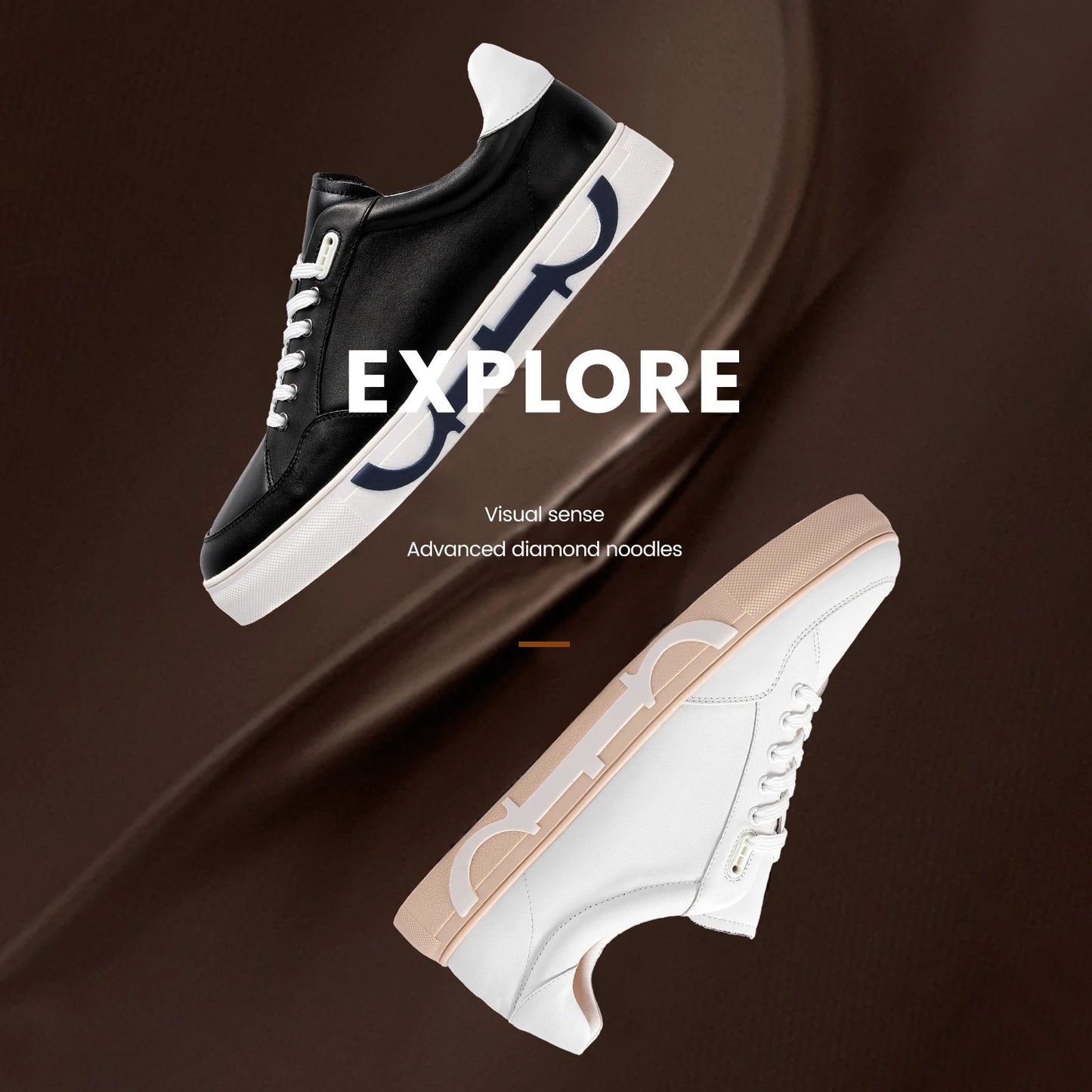 Men Casual Shoes Luxury Brand Leather Flat Shoes Black White Flat Breathable Massage Comfortable Casual Sneakers