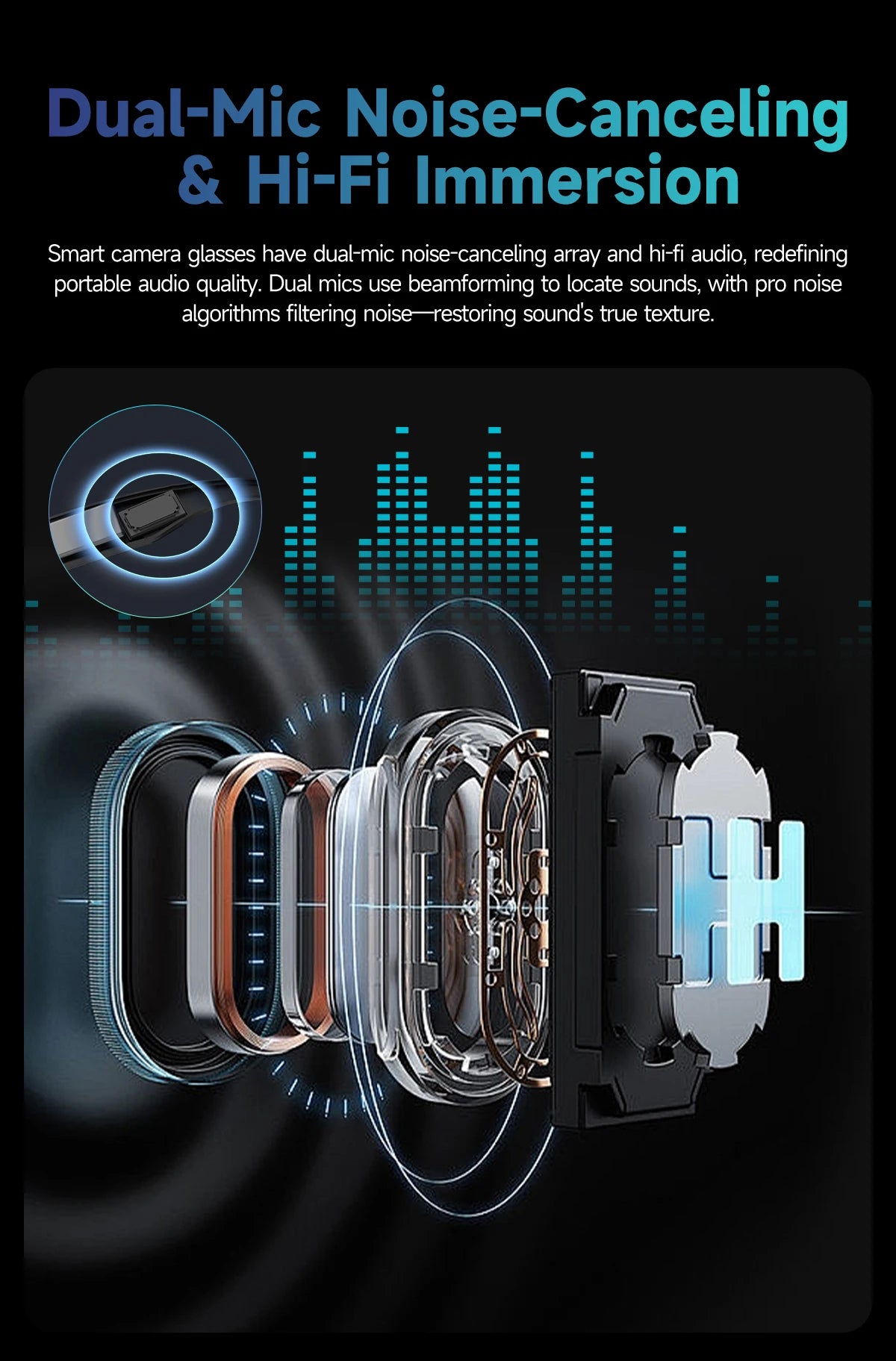 2025 New Smart Glasses With Red Coated Lenses W610 800W HD Camera 32GB Photo Video Shooting AI Translation Recognition Glasses