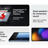 Global Version Xiaomi Pad 7 Snapdragon 7+ Gen 3 Octa-core CPU Tablet 8850mAh 13MP Camera 11.2" 3.2K Display 144Hz