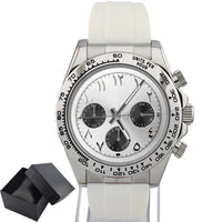 39.3mm VK63 Men's watch Arabian Dial customized Men's watch Luxury Quartz watch man VK63 Sport Chronograph Sapphire Glass watch