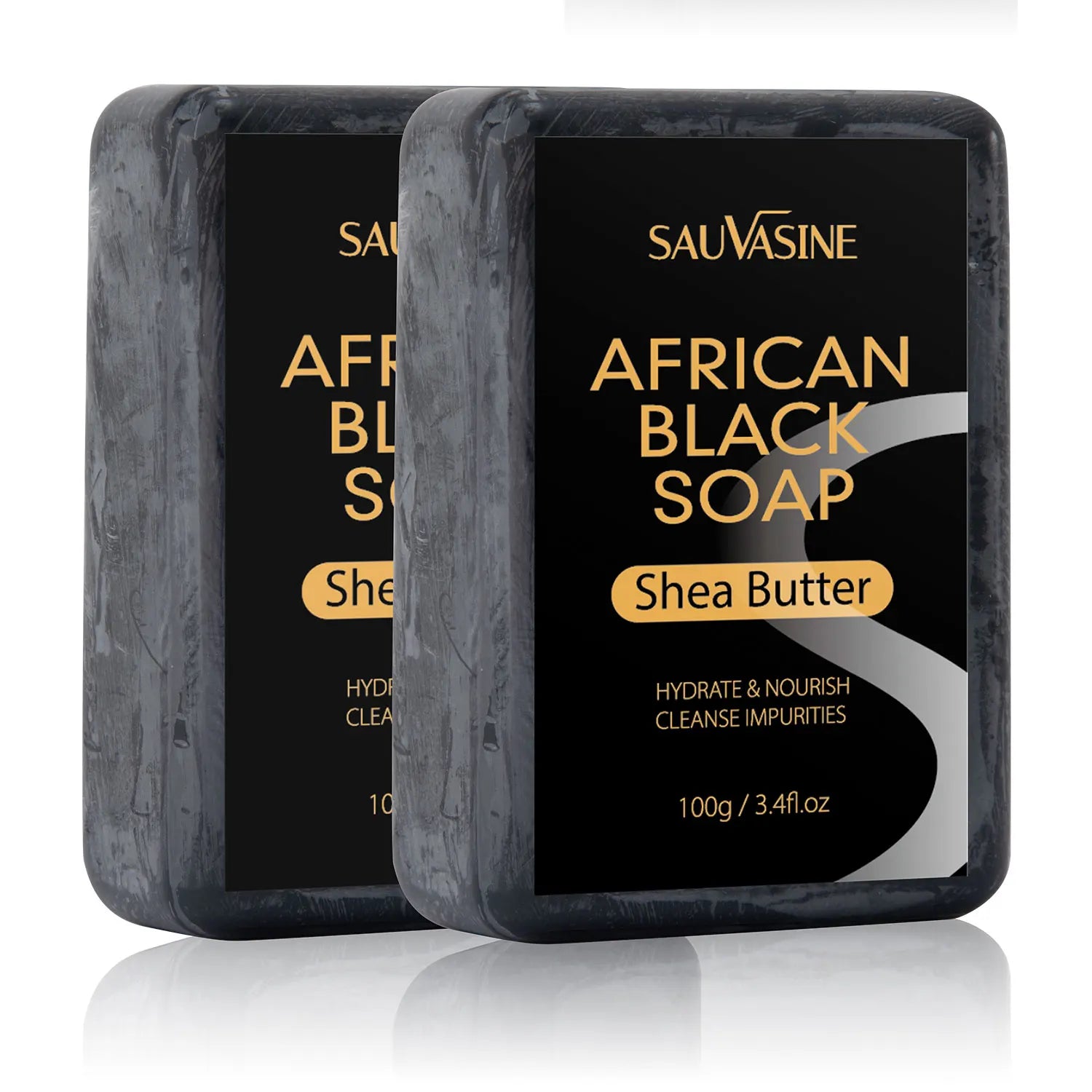 100g AFRICAN BLACK SOAP Shea Butter Bar Moisturizing Acne Treatment Cleanser for Clear Skin Care Deep Cleaning Glowing