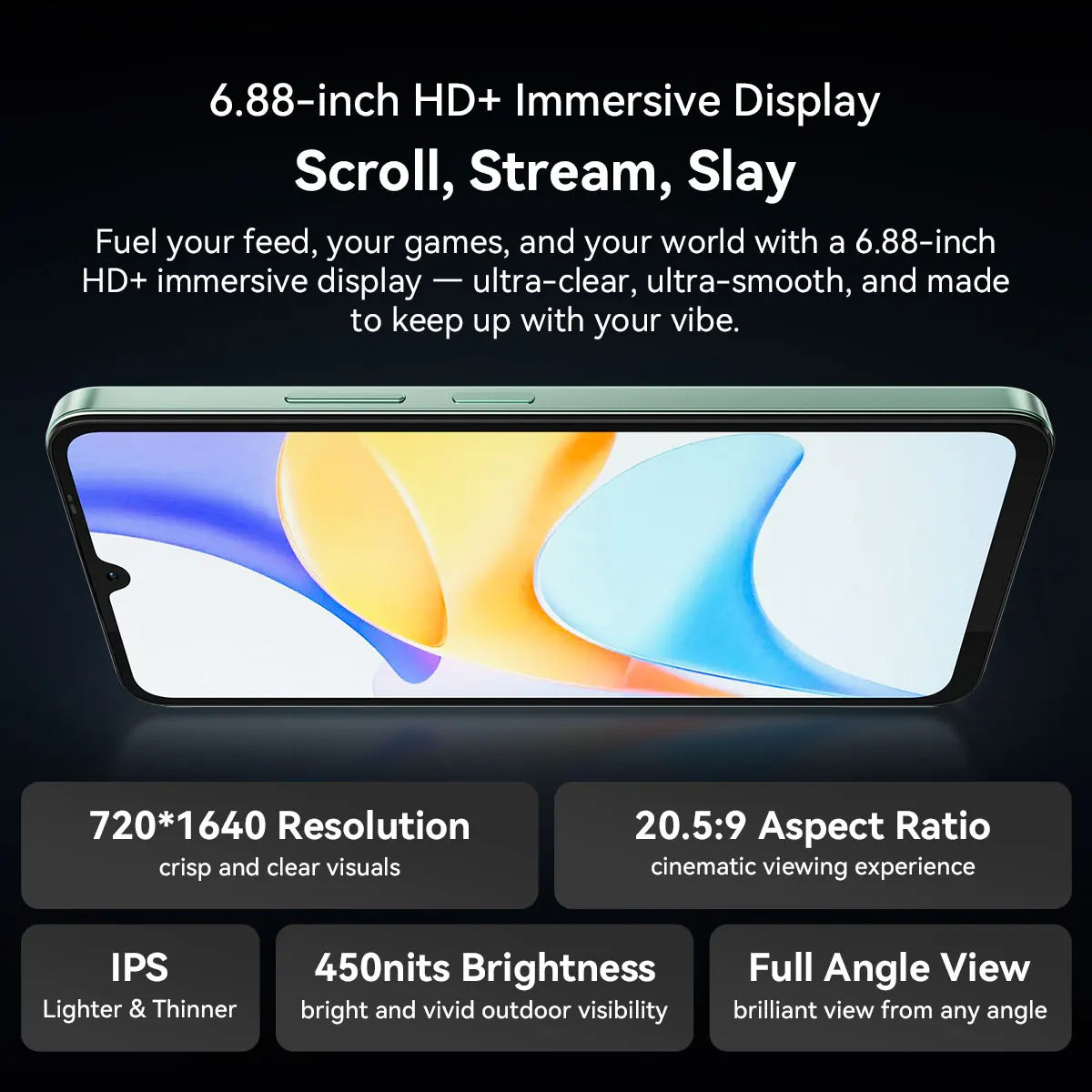 Blackview SHARK 6 AI Smartphone Android 15 Unisoc T8100 5G Mobile Phone 6.88'' Display 120Hz,  8+16GB RAM,128GB+2TB ROM, 5000mAh