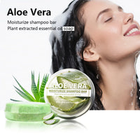 Aloe Vera Moisturizing Shampoo Bar, Plant Extract Essence Deep Cleansing Shampoo and Hair Care Soap