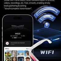 AI Smart Glasses 5 Million Pixels Recording Videos Photo Recognition Answer Translation 290mAh IP66 Waterproof Bluetooth Glasses