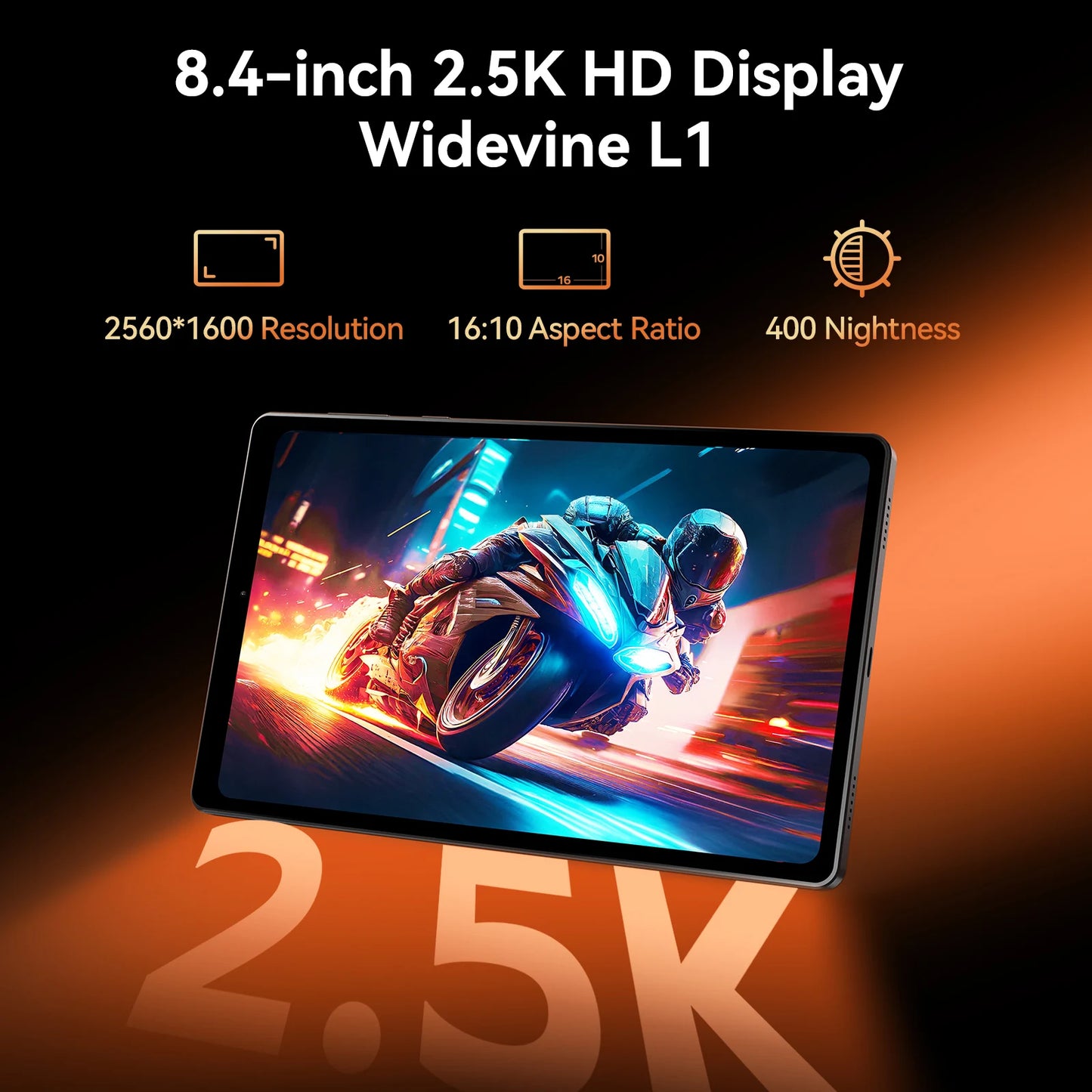 Headwolf FPad7Pro SIM 4G LTE Gaming Tablet 8.4" 2.5K FHD Display Screen 16GB 512GB MTK 7050 CPU,8MP/16MP Camera, WiFi 6 tablet