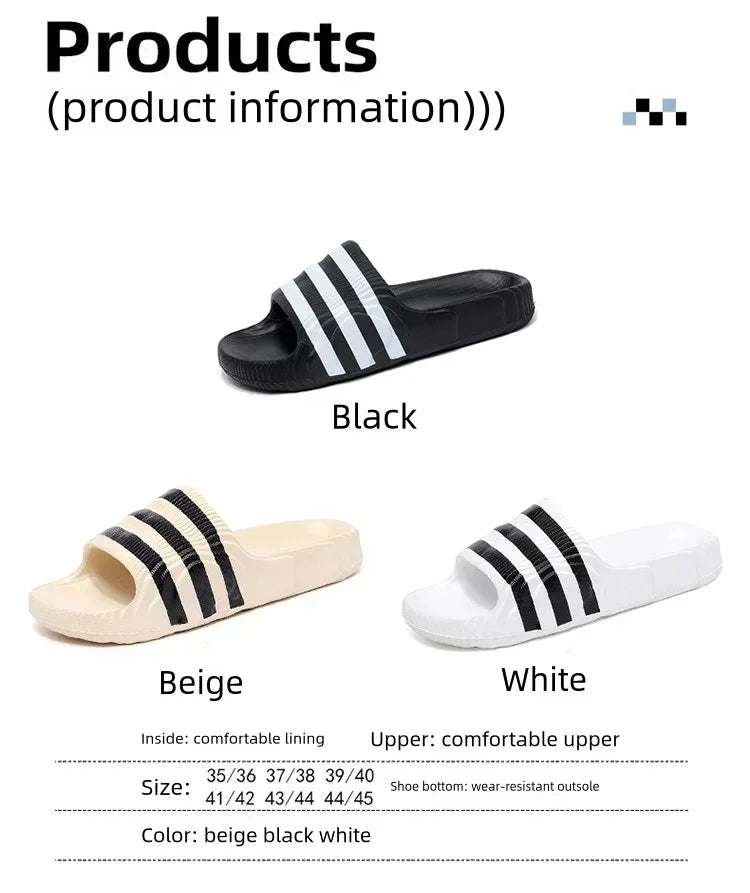 2025 Summer Men Fashion Massage Slippers Indoor/Outdoor Sandals Beach Thick Sole Male Slides Summer Non-Slip  Shower Slippers