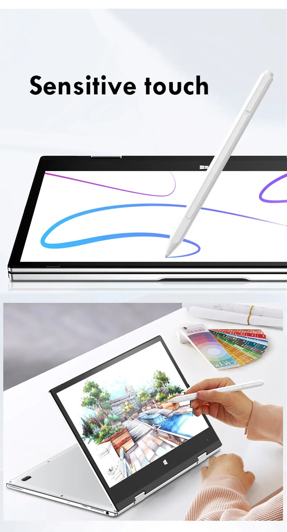 2 in 1 mini Laptop Computer Portable Touch Screen 11.6" Intel N4020 8GB 512GB Windows 11 Pro Office Learning Tablet PC Notebook