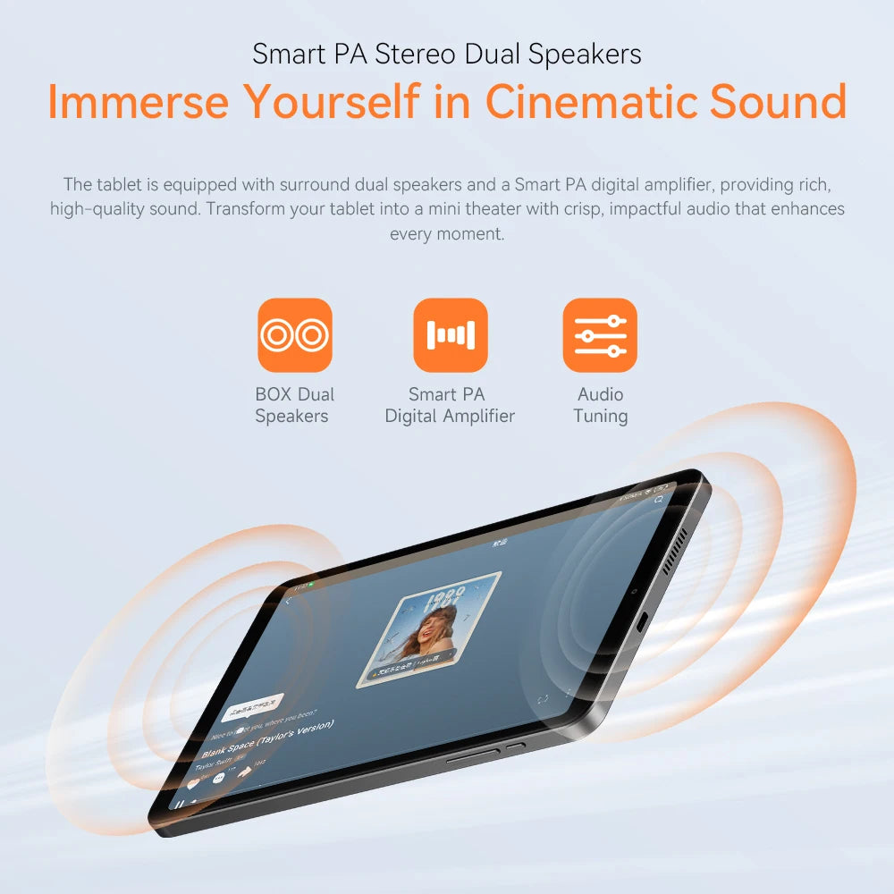 Alldocube iPlay 60 Mini Turbo 8.4" 8+128GB Tablet Android 14 Snapdragon Power Dual Speakers 4k Video Decoding 5500mAh