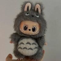 17cm For Labubu Replacement Clothes Plush Cute Totoro Baby Clothes Labubu Doll Pendant Clothes Standing Posture Baby Clothes
