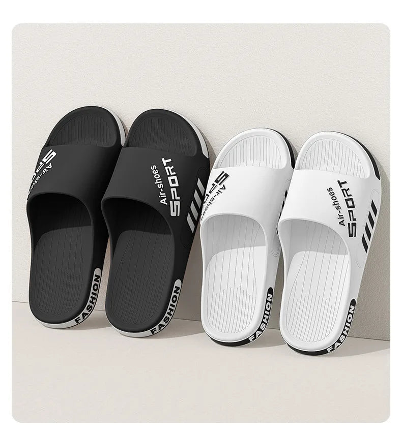Fashion Men's Slippers Soft Sole Non-slip Men Flip Flops Comfortable Large Size Outdoor Beach Sandals Man Home Bathroom Slippers