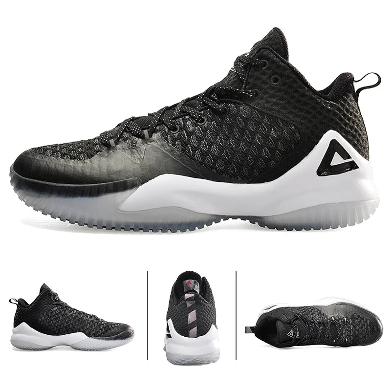 PEAK Lou Williams Basketball Shoes Men Cushion Zapatillas Durable Non-slip Outsole Outdoor Training Sport Sneakers Plus Size