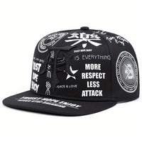 2025 Personalized New Dagger Graffiti Street Pop Hip Hop Hat Outdoor Sports Sunshade Hat Daily Commuter Flat Edge Baseball Hat