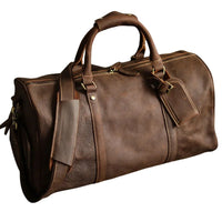 PHILI BULL Leather Men's Bags Vintage Travel  Duffle Bag Weekend Bag  Handbags  Messenger Bags Luggage Bag With Shoe Compartment
