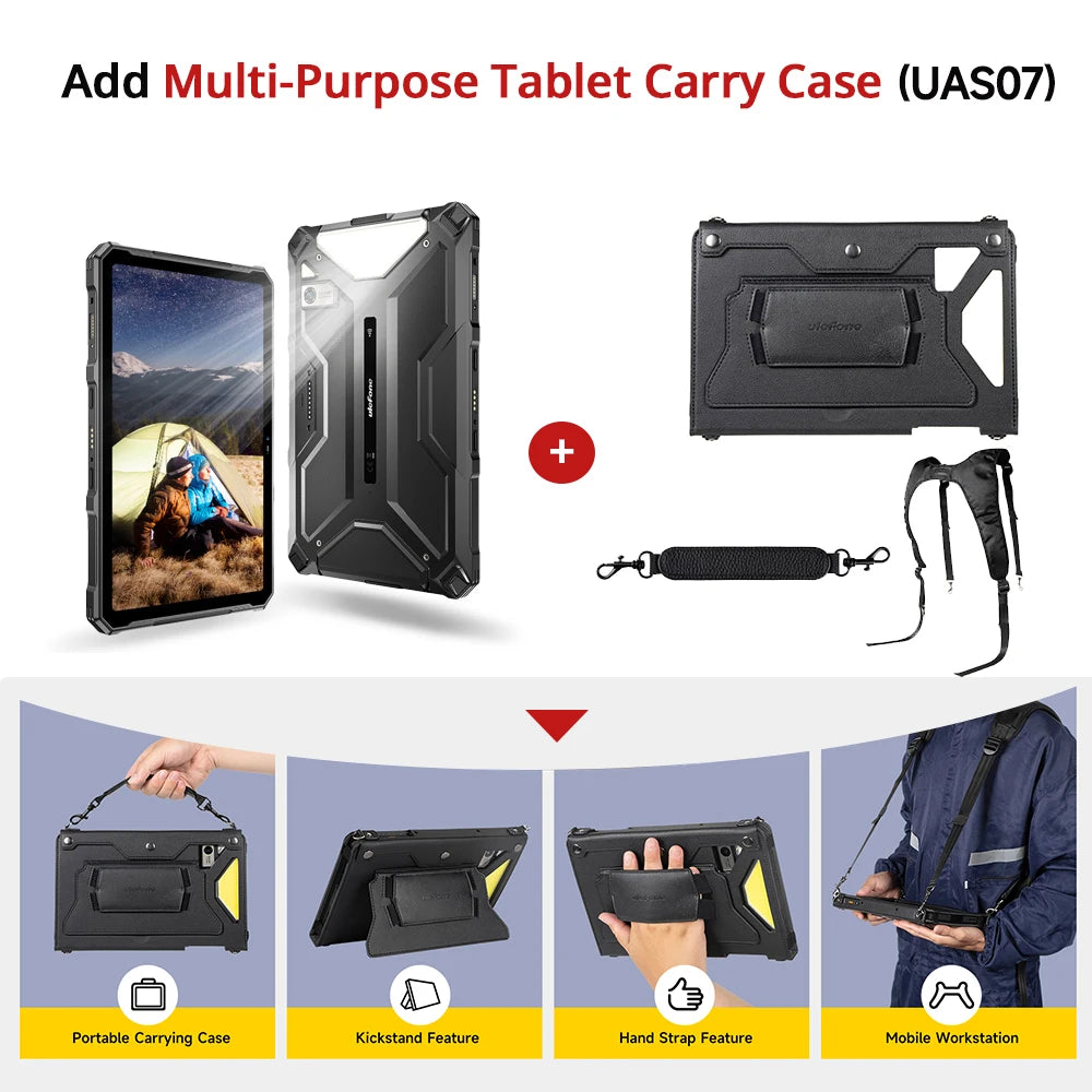 5G Rugged Tablet Ulefone Armor Pad 4 Ultra IP68/IP69K LED Light 11800mAh Battery,fast charging 16GB+256GB 50MP
