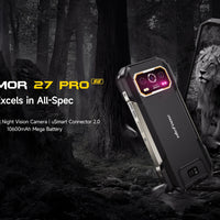 Ulefone Armor 27 Pro 5G Rugged Phone 10600mAh Smartphone 50MP Camera 64MP Night Android 14 Up to 24GB+256GB NFC Waterproof Phone