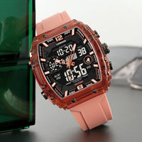 LOQNCE Sports Watches Fashion Men Watches 50m Waterproof Rectangle LED Big Dial Display Digital Watches LED Wristwatches Men