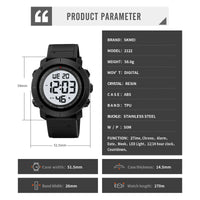 SKMEI 2122 Men's Electronic Watch Sports Waterproof Glow Electronic Watch Multi functional Student LED Watch Men's
