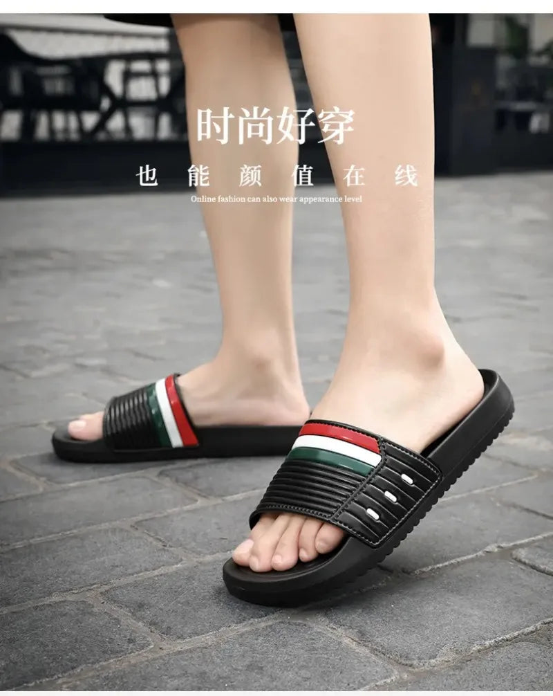 Summer Men's Trend Slides Man Shoes Non-slip Casual Slippers Indoor Outdoor EVA Sandals Beach Garden Sandals Big Size46 47 48