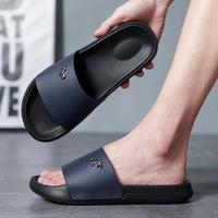 Men's Slippers Summer Non-Slip Casual Sandals Platform House Shoes Indoor Bathroom Slides Outdoor Casual Beach Shoes Flip-flop