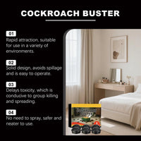 Roach Bait Cockroach Attractant for Home Noxious Animal Control Supplies for Bathroom Kitchen Backyard Break Room Community