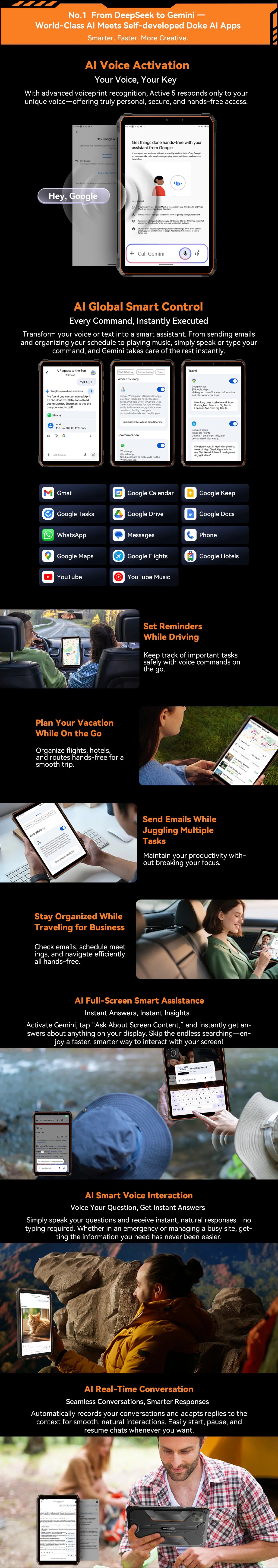 Blackview Active 5 [No EU Charger] 24(8+16)GB+128GB 8.68'' IPS Rugged Tablet 6600mAh Tablet Android 15 90Hz Doke AI 16MP+13MP NFC Fingerprint