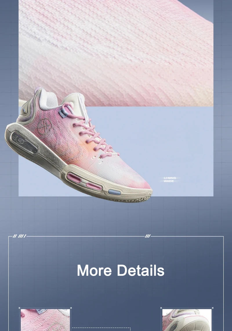 Li-Ning Men's WADE SHADOW 7 On Court Basketball Shoes BOOM Cushion Wearable Anti-slip LiNing Stable Sneakers ABPV011