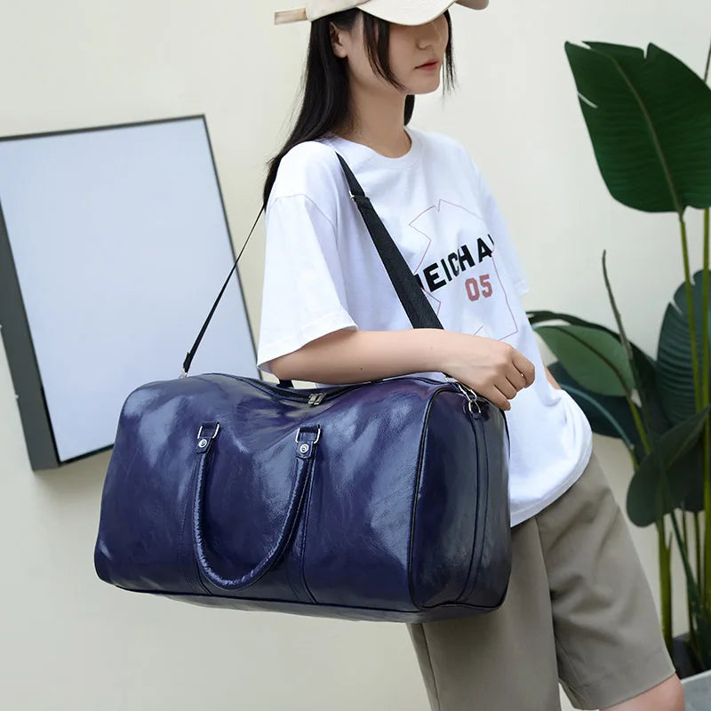 Travel Bag For Men Pu Leather Shoulder Bag Big Capacity Tote Bags For Women Fashion New Duffle Crossbody Bag Sports Pack luggage