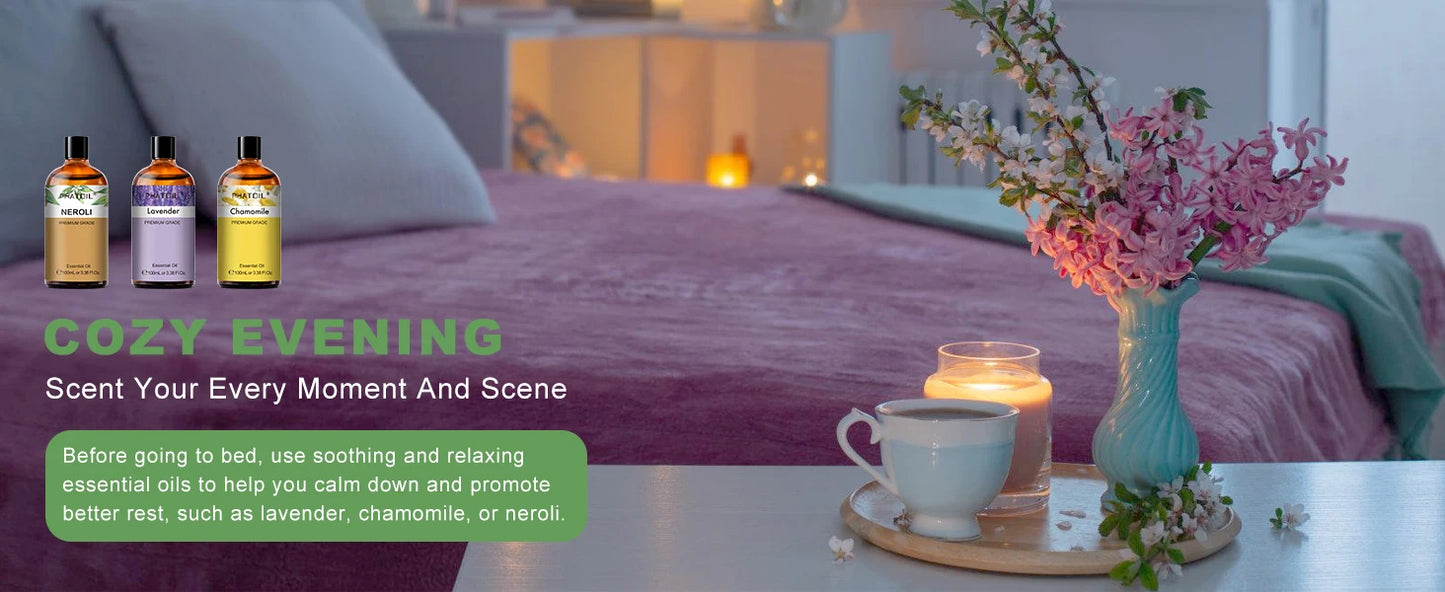 PHATOIL 100ml Natural Essential Oil For Skin Aromatherapy Lemongrass Eucalyptus Lavender  Peppermint Fragrance Essential Oils