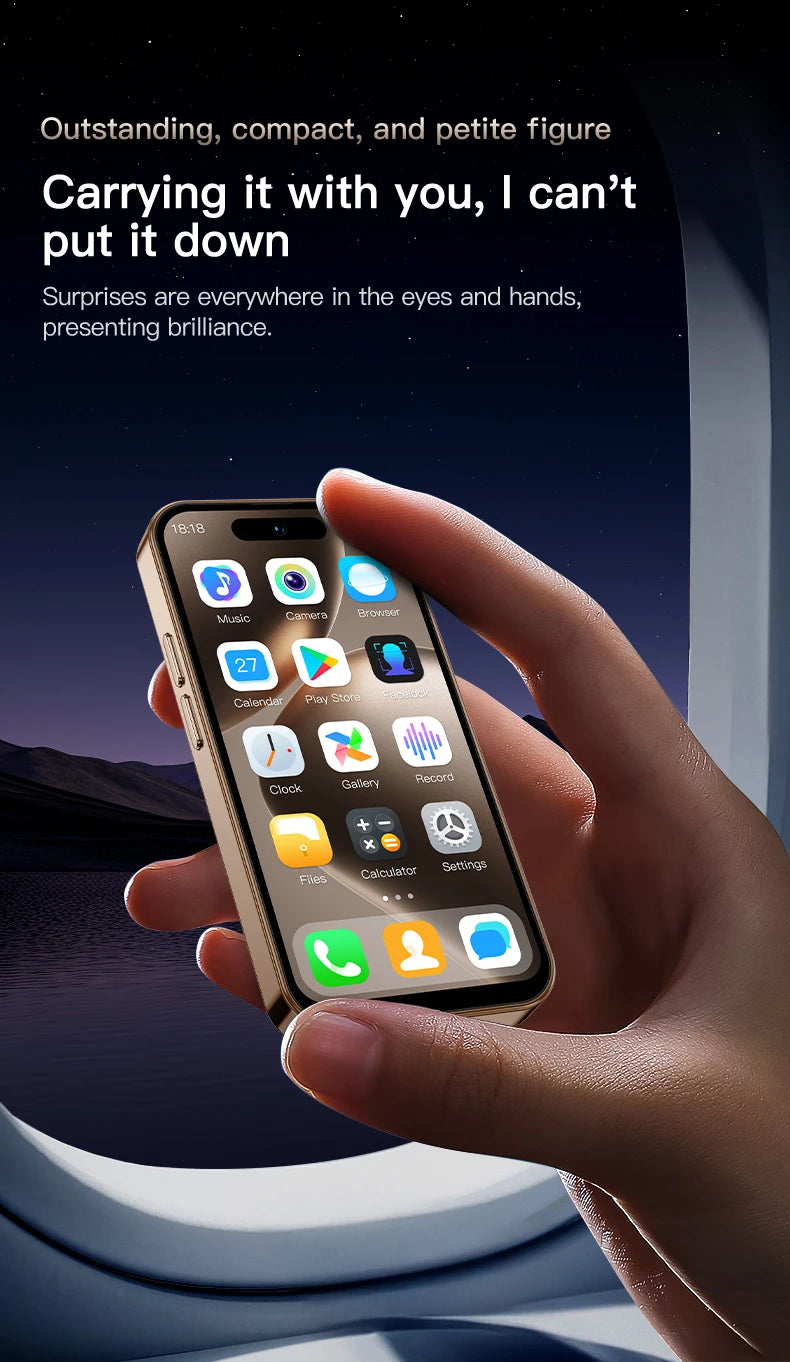 ONEMYTH Soyes M17 Pro Mini Smartphone 4.0-inch | 4G Dual SIM, Play Store | 2000mAh (2+16/3+64GB Storage) Gift for Lover