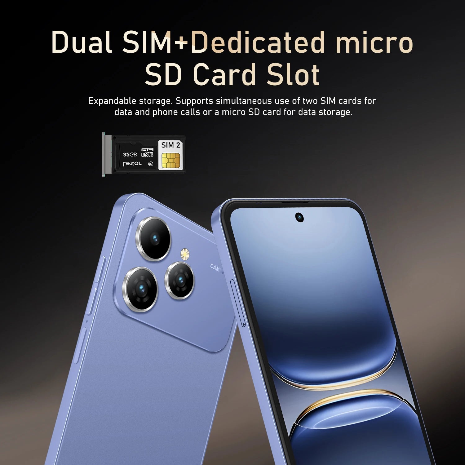 Smartphone Android,6.56 inch,8+256GB ROM,4G Network,Mobile phones,Dual SIM,13+16MP Camera,Cellphones