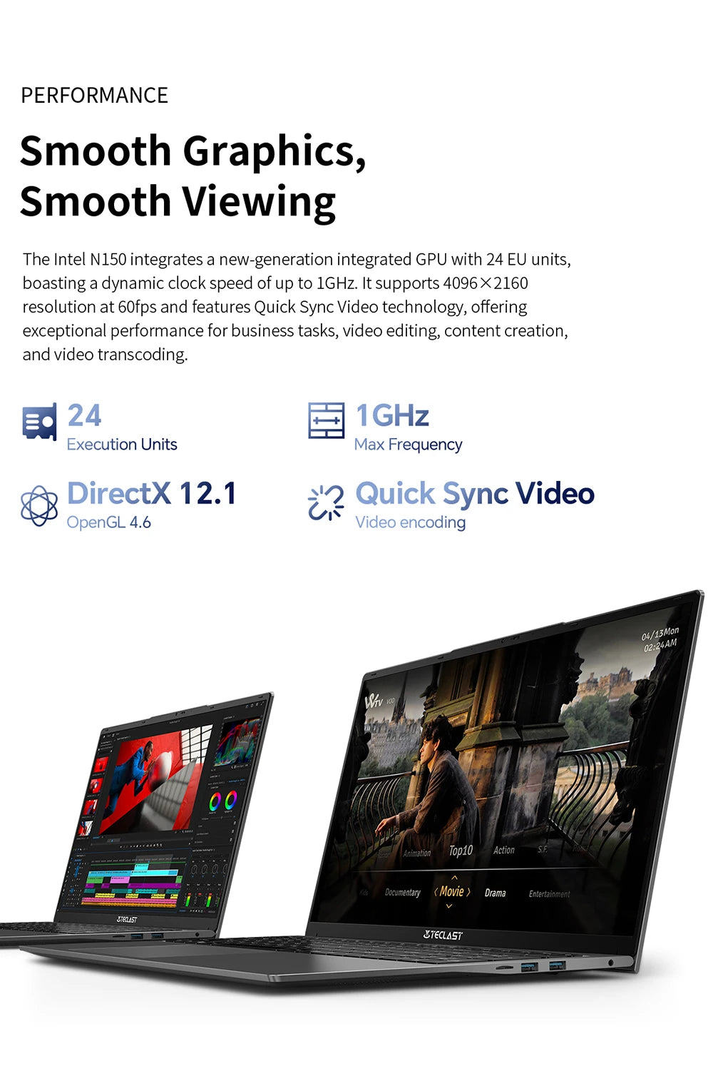 Teclast F17Plus 17.3 inch Laptop Intel N150 16GB RAM 512GB SSD Windows 11 Notebook 180° Flip Computer Backlit Keyboard mini-HDMI