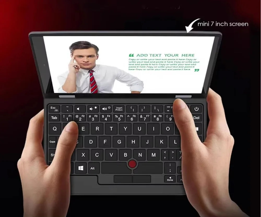 7 Inch Mini Laptop Intel N95 Notebook Touch Screen Portable Netbook Windows 11 Mini PC Micro Computer Bluetooth 4.2 16GB 1TB