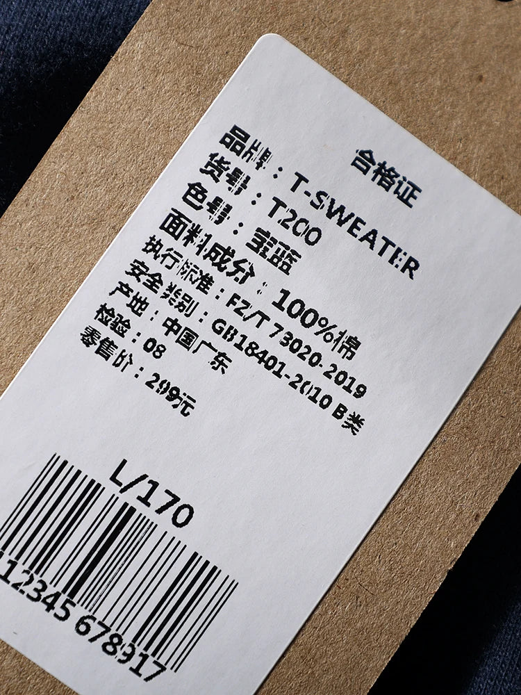 2025 Summer New American Retro Short Sleeve O-neck Solid Color T-shirt Men's Fashion 100% Cotton Washed Casual Terry Cloth Tops